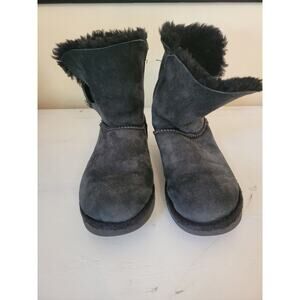 UGGs BAILEY BUTTON Women Size 5 Twinface Sheepskin Boots BLACK